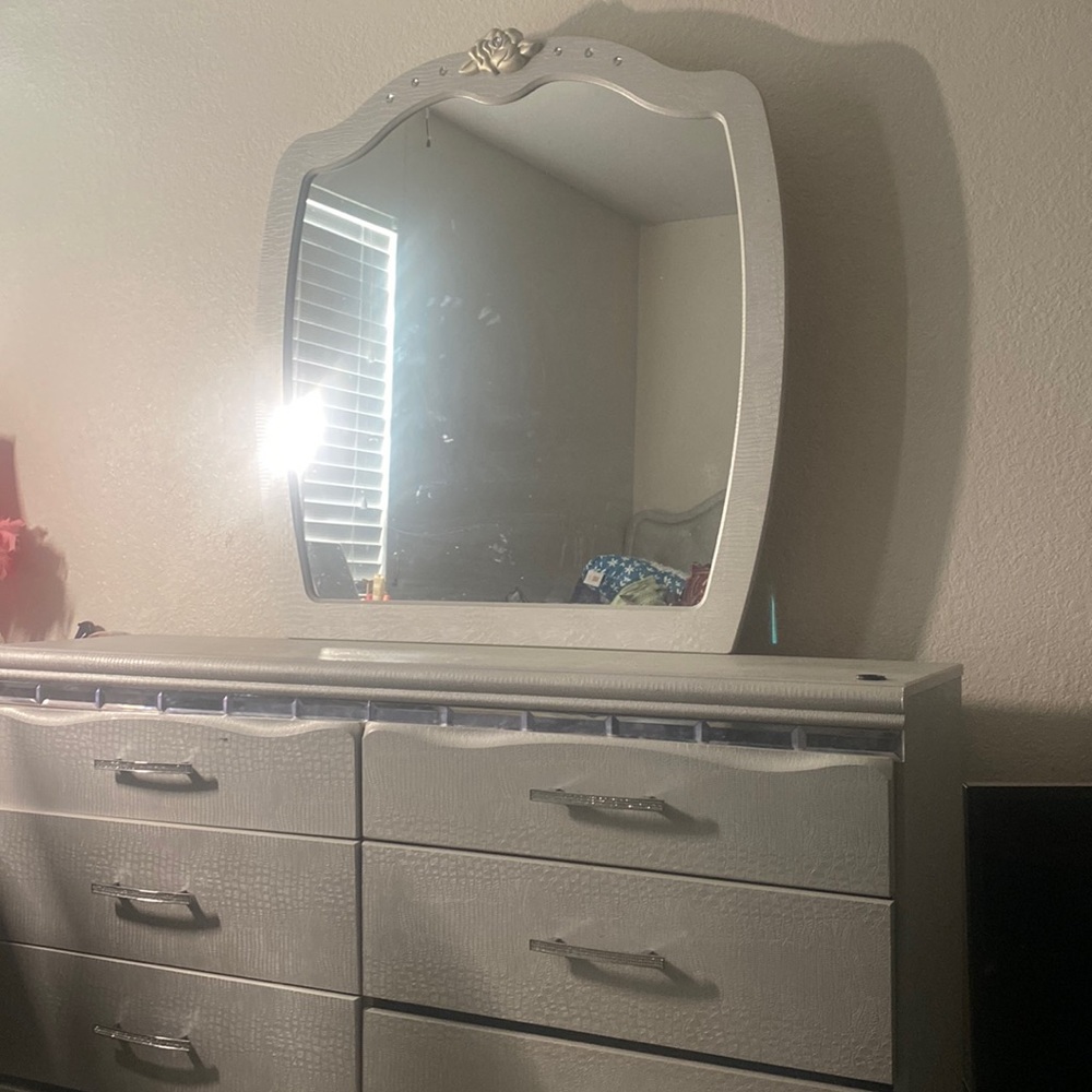 Gray dresser with diamonds !!